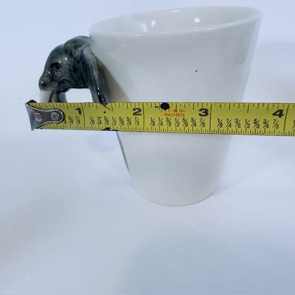 World Market 3D Elephant Trunk Tusks White Ceramic Handle Coffee Mug Cup 12 oz - Picture 10 of 14